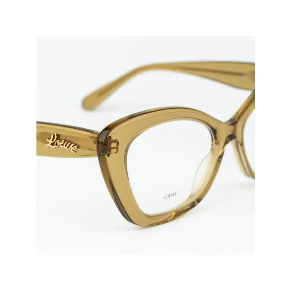 Loewe CURVY Women Eyeglasses Green Cat Eye LW50067I 096 NEW AUTHENTIC